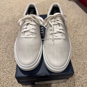 Cole Haan Men's Grand Crosscourt Daily Laser Sneaker, White - Size 8